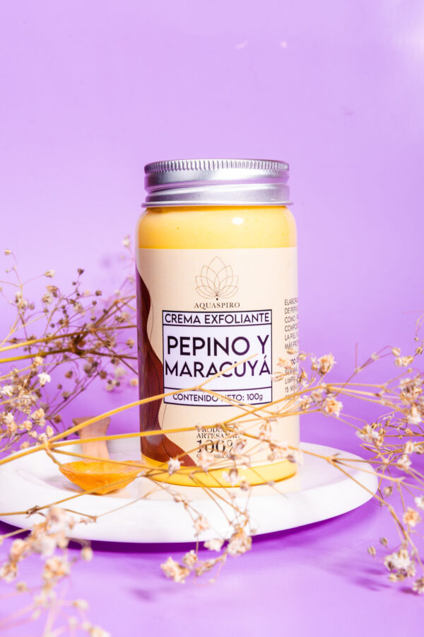 Crema exfoliante de Pepino y Maracuyá