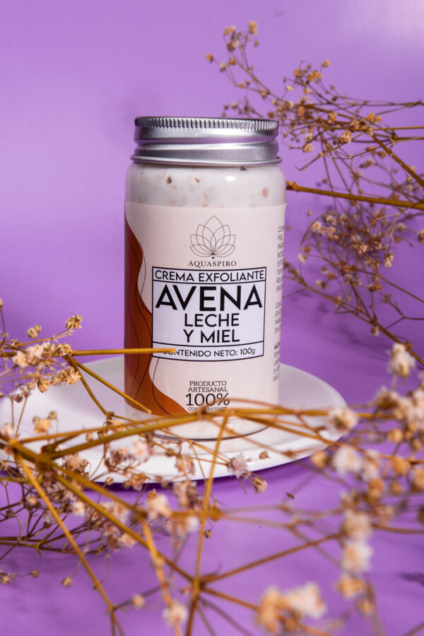 Crema exfoliante de Avena y Miel