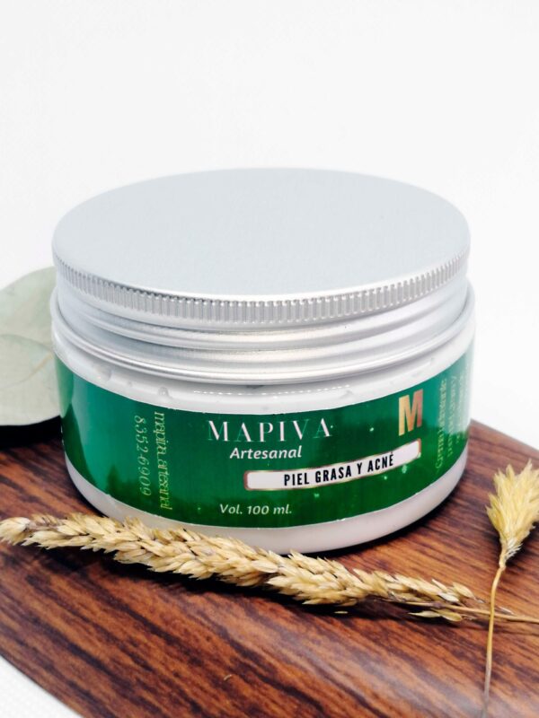 Mapiva Crema Facial para piel grasa y acné 100 gramos