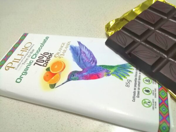 Chocolate Orgánico con Naranja 85g.
